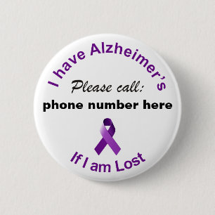 私は失ったバッジならAlzheimerに呼んでもらいます 缶バッジ