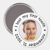 「私は失った最初の歯」キッズマイルストーンモダン マグネット (正面/裏面)