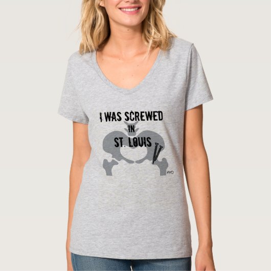 "私は失敗されたセントルイス" PAOのV首のティーでした Tシャツ (正面)