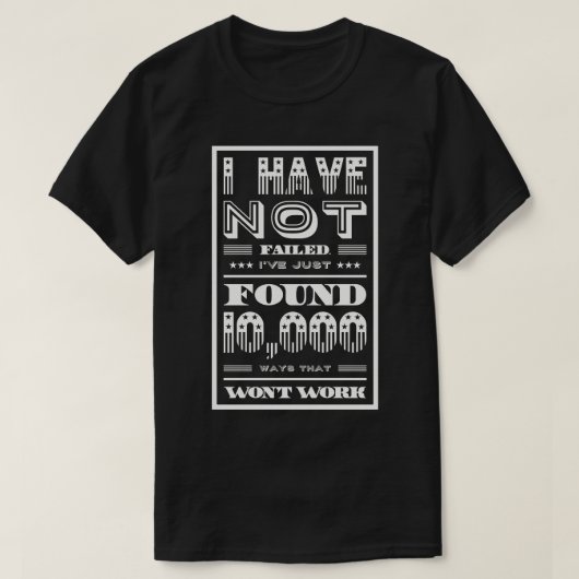 私は失敗していません Tシャツ (デザイン正面)