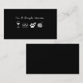 私は女のシンプル子|かぎ針編みの恋人 名刺 (正面/裏面)