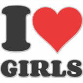 私は女の子が大好きだ シール (正面)