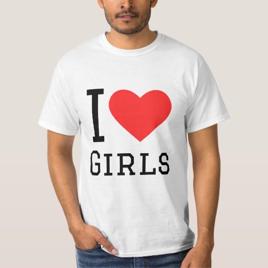 私は女の子が大好きだ Tシャツ (正面)
