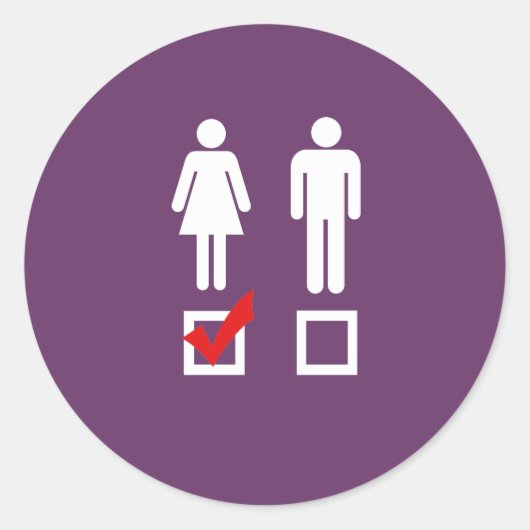 私は女の子が好きだ ラウンドシール (正面)