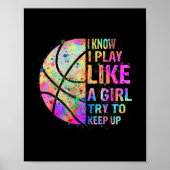 私は女の子が遊バスケットを上げようとしているよ保うに知っている ポスター (正面)