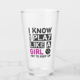 私は女の子が遊野球をしようとす保ることを知っている タンブラーグラス