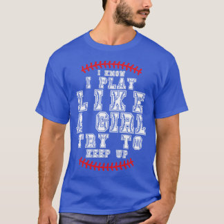 私は女の子が遊1を上げようとするのを知保っている Tシャツ