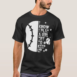 私は女の子が遊7を上げようとするのを知保っている Tシャツ