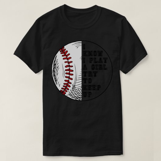 私は女の子が遊9を上げようとするのを知保っている Tシャツ (デザイン正面)