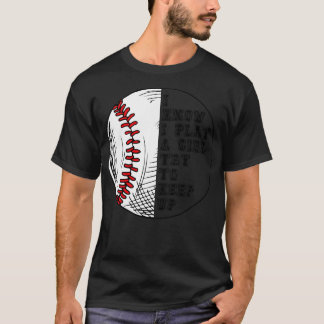 私は女の子が遊9を上げようとするのを知保っている Tシャツ