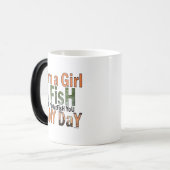 私は女の子で、いつでも魚を釣りに行く モーフィングマグカップ (正面左)