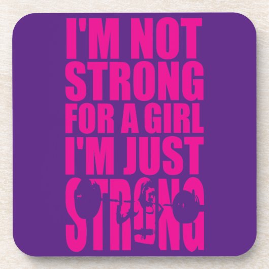 私は女の子には強くない – 私はちょうど強い コースター (正面)