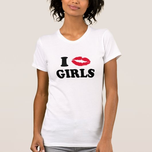 私は女の子に接吻します Tシャツ (正面)