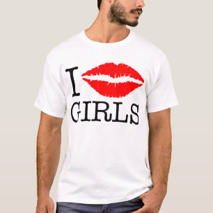 私は女の子に接吻します Tシャツ