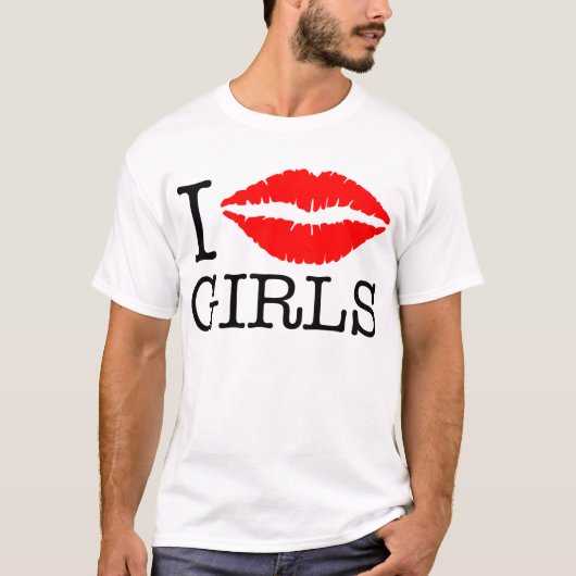 私は女の子に接吻します Tシャツ (正面)