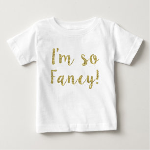 私は女の子のためのファンシーグリッタートドラーラッフルティーだから ベビーTシャツ