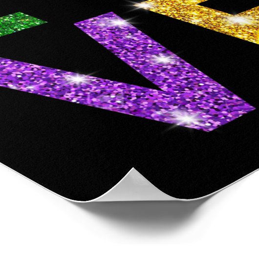 私は女の子のためのマルディグラスマルディグラスシャツが大好き ポスター (角)