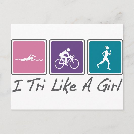 私は女の子のようにトリ ポストカード (正面)