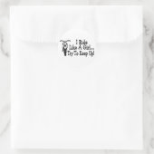 私は女の子のようにバイクに乗保ろうとする ラウンドシール (バッグ)