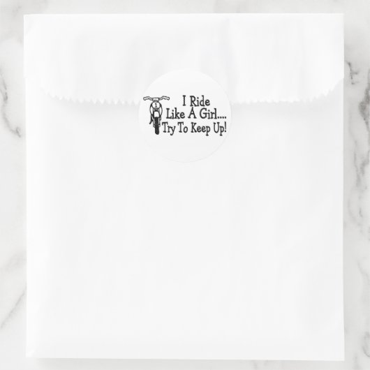 私は女の子のようにバイクに乗保ろうとする ラウンドシール (バッグ)