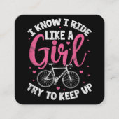 私は女の子のように乗って山を登る保ことを知る スクエア名刺 (正面)