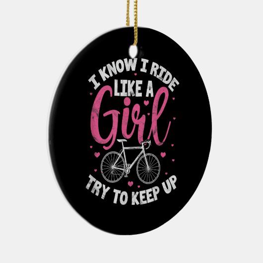 私は女の子のように乗って山を登る保ことを知る セラミックオーナメント (右)