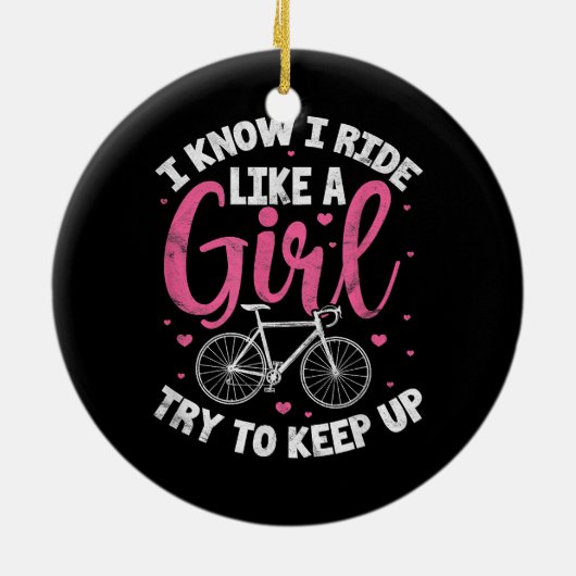 私は女の子のように乗って山を登る保ことを知る セラミックオーナメント (裏面)