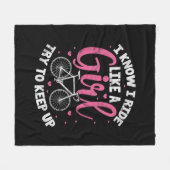 私は女の子のように乗って山を登る保ことを知る フリースブランケット (正面(横))