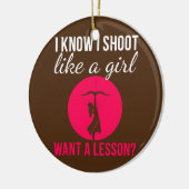 私は女の子のように撮影を知っている武器狩りアーチェリー セラミックオーナメント (左)