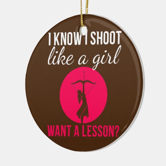 私は女の子のように撮影を知っている武器狩りアーチェリー セラミックオーナメント (左)