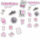 私は女の子のシールVinyl Sticker シール (正面)