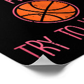 私は女の子のバ遊スケットボおもしろいスポーツGirが好き知っている ポスター (角)