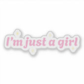 私は女の子のビニールのシール シール (正面)