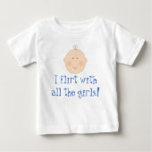 私は女の子の全ての男の赤ちゃんTシャツのギフトと浮気 ベビーTシャツ (正面)