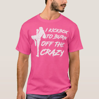 私は女の子の女性を燃やす熱狂するためのキックボックス Tシャツ