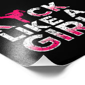 私は女の子の空手キックボクシングのように蹴る フォトプリント            (角)