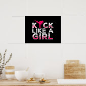 私は女の子の空手キックボクシングのように蹴る ポスター (キッチン)