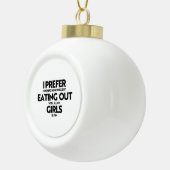 私は女の子の食べ物が好きです セラミックボールオーナメント (右)
