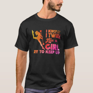 私は女の子のTwinlersマジョレトルトバトンTwinlのように回転 Tシャツ