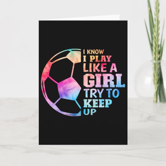 私は女の子みたいにプレーするのよ、ついてきなさい サッカー ジ カード (正面)