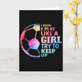 私は女の子みたいにプレーするのよ、ついてきなさい サッカー ジ カード (黄色い花)