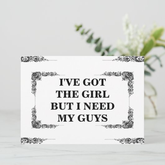 私は女の子を得持っているが、私は私の男のgroomsmanが必要だ 招待状 (スタンド正面)