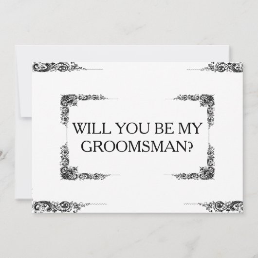 私は女の子を得持っているが、私は私の男のgroomsmanが必要だ 招待状 (裏面)