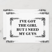 私は女の子を得持っているが、私は私の男のgroomsmanが必要だ 招待状 (正面/裏面)