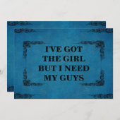 私は女の子を持っ得ているが、私の部下のグルームマンが必要だ 招待状 (正面/裏面)