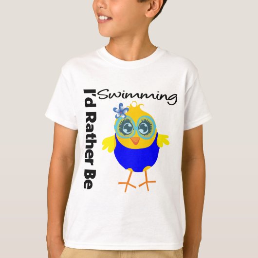 私は女の子を泳いでいたい Tシャツ (正面)