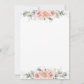 私は女の子ピンクのフローラ赤ちゃんシャワー招待 招待状 (裏面)