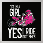 私は女の子 Yes 私はダートバイクに乗ります ポスター (正面)