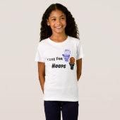 私は女の子Teeのバスケのために住んでいる Tシャツ (正面フル)