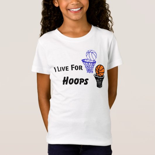 私は女の子Teeのバスケのために住んでいる Tシャツ (正面)